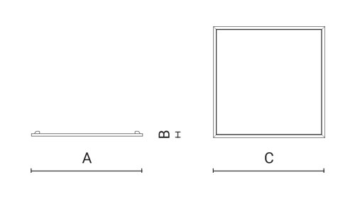 FLAT - Pannelli luminosi, dimensioni